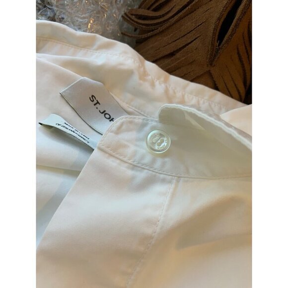 St John womens button down shirt signature buttons  oversized loose - Picture 6 of 9